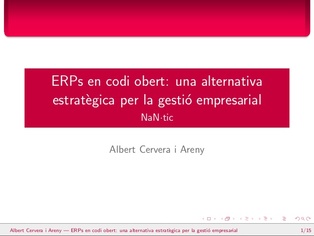 ERPs en código abierto: una alternativa estratégica para la gestión empresarial (Catalán)
