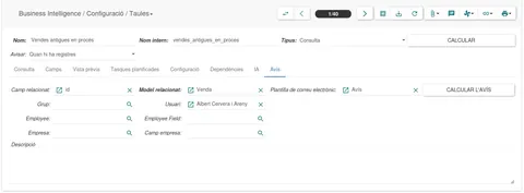 Configuració Avisos