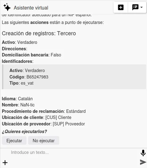 Creación de registros
