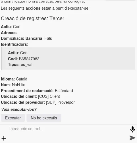 Creació de registres