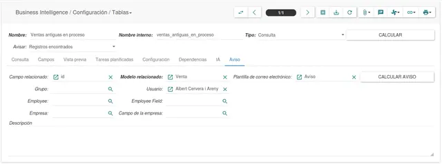 Configuración Avisos
