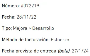 Fecha Prevista Extranet