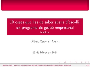 10 coses que has de saber abans d’escollir una eina de gestió empresarial