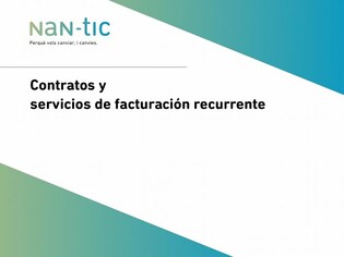 Contratos y servicios de facturación recurrente