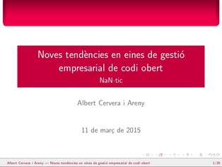 Noves tendències en eines de gestió empresarial de codi obert