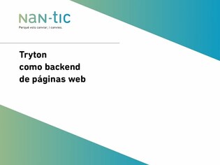 Tryton com backend de pàgines web (Castellà)