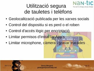 Utilización segura de tabletas y teléfonos (Catalán)