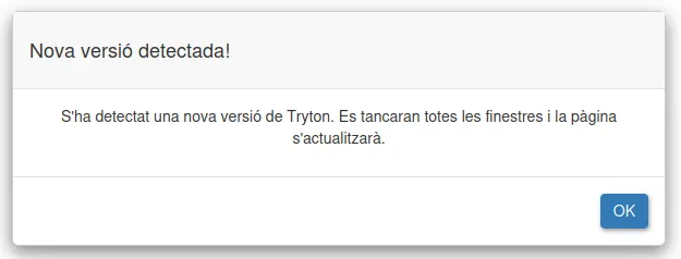 Nova versió detectada