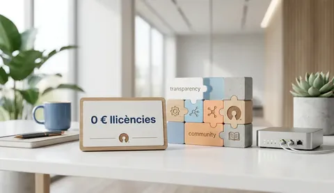 Programari lliure i costos de llicència a zero per créixer amb més llibertat.