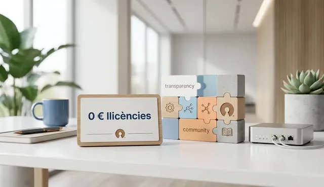 Programari lliure i costos de llicència a zero per créixer amb més llibertat.