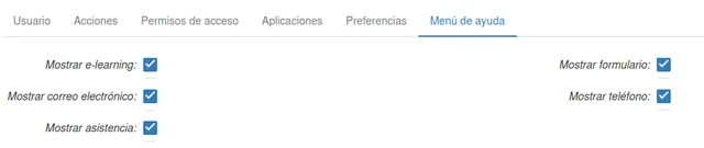 Configuración de usuario