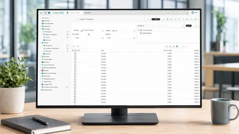 Interfaz de Tryton utilizada para adaptar procesos de venta, productos y gestión empresarial.
