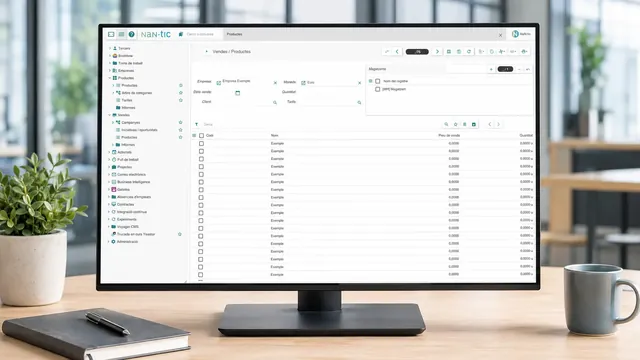 Tryton interface used to adapt sales processes, products, and business management.